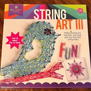 DIY String Art Kit for Kids – 3 Canvas Projects (NEW)